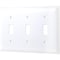 Jasco Power Gear Wallplate, Triple Switch, White Nylon 50166 - alternate 1